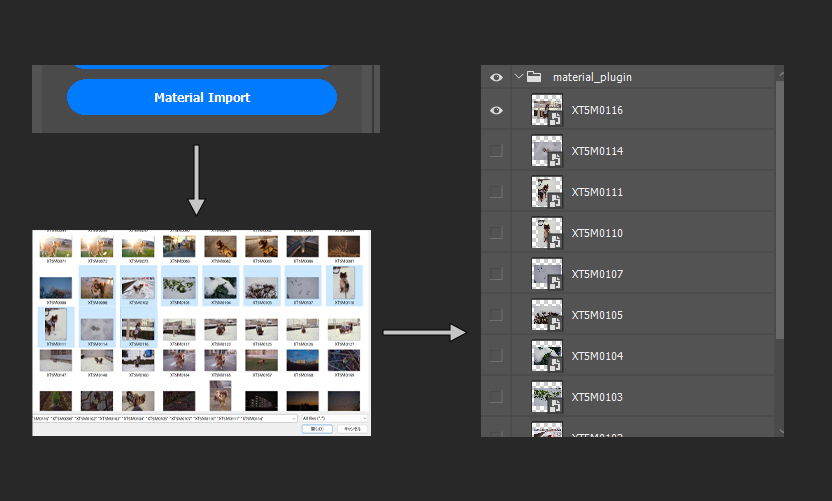 Select and import multiple images